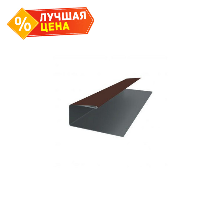 J-Профиль 18мм 0,4 PE-Matt RAL 8017 шоколад