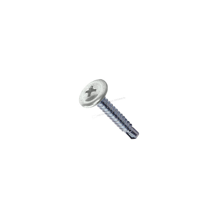 Саморез 4,2х16 RAL 9003 (белый) с прессшайбой со сверлом