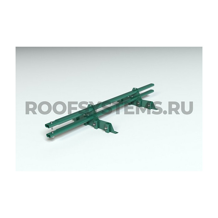 Комплект снегозадержания Prestige ZN 1.5м., Master для фальцевой кровли, (состав: 4 опоры, 16 зажимов, 2 трубы, комплект крепления), зелёный мох, Roofsystems - фото №1
