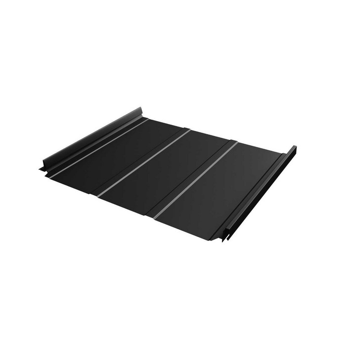 Фальцевая кровля Кликфальц Pro Line Grand Line 0,45 Drap ST RAL 9005 Черный - фото №1