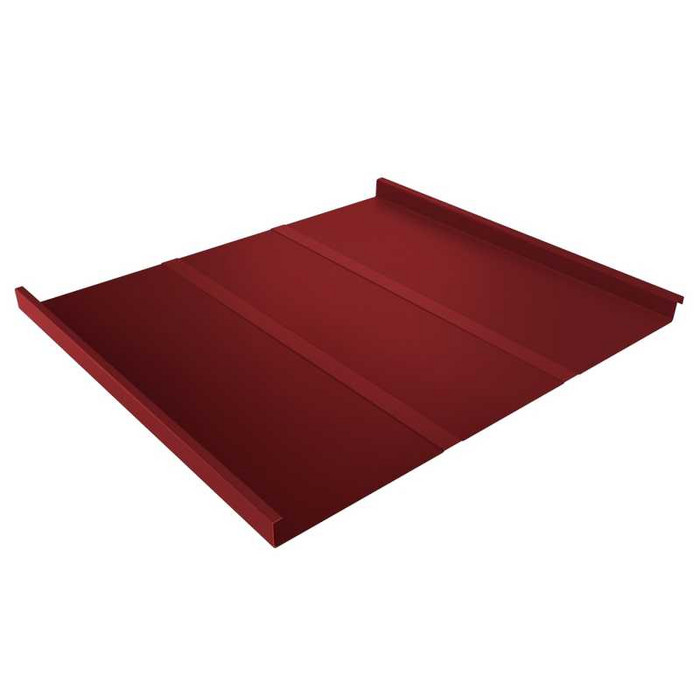Фальцевая кровля Фальц двойной стоячий Line Grand Line 0,5 Satin RAL 3011 Коричнево-Красный - фото №1