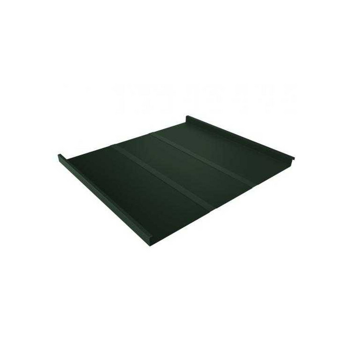 Фальцевая кровля Фальц двойной стоячий Grand Line 0,5 GreenCoat Pural BT, matt RR 11 Темно-Зеленый - фото №1