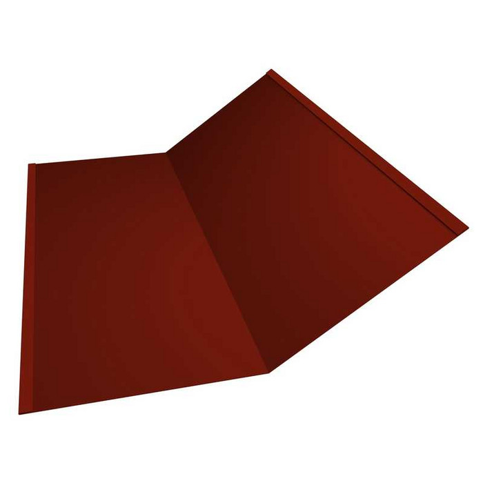 Планка ендовы нижней 300х300 0,5 GreenCoat Pural BT, matt RR 29 красный (RAL 3009 оксидно-красный) - фото №1