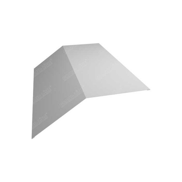 Планка конька плоского 190х190 0,5 Satin с пленкой RAL 9003 сигнальный белый - фото №1