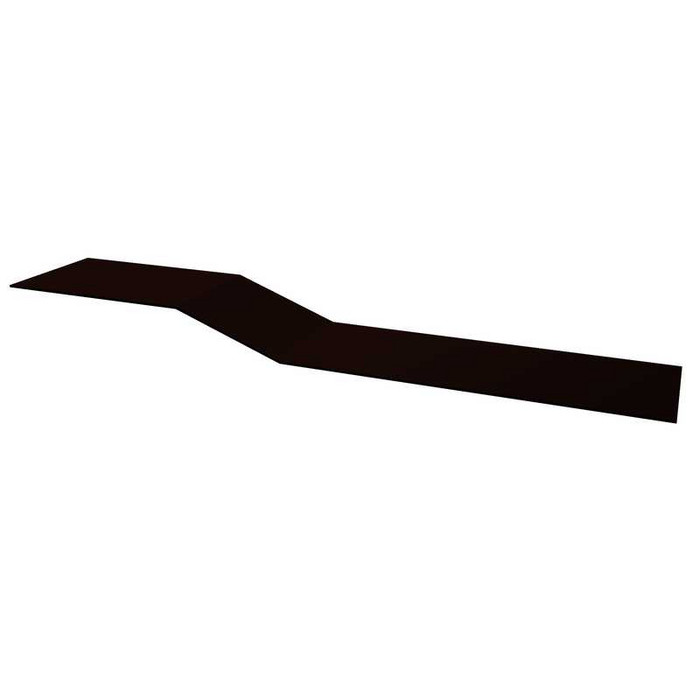 Планка крепежная фальц Grand Line 0,5 Atlas с пленкой RR 32 темно-коричневый - фото №1