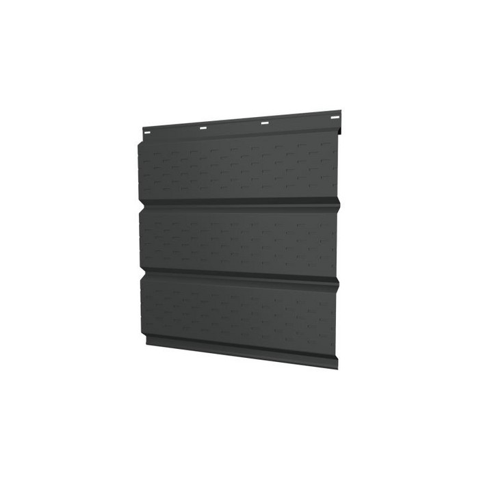 Софит металлический полная перфорация 0,5 Satin с пленкой RAL7016 антрацитово-серый - фото №1