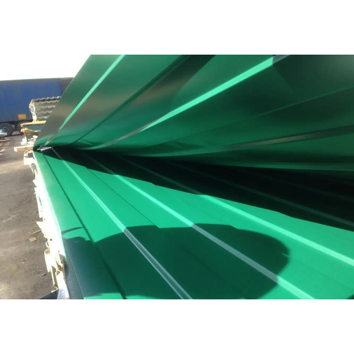Профлист Grand Line С8А GreenCoat Pural BT, matt 0.5 мм RR 11 Темно-Зеленый - фото №5