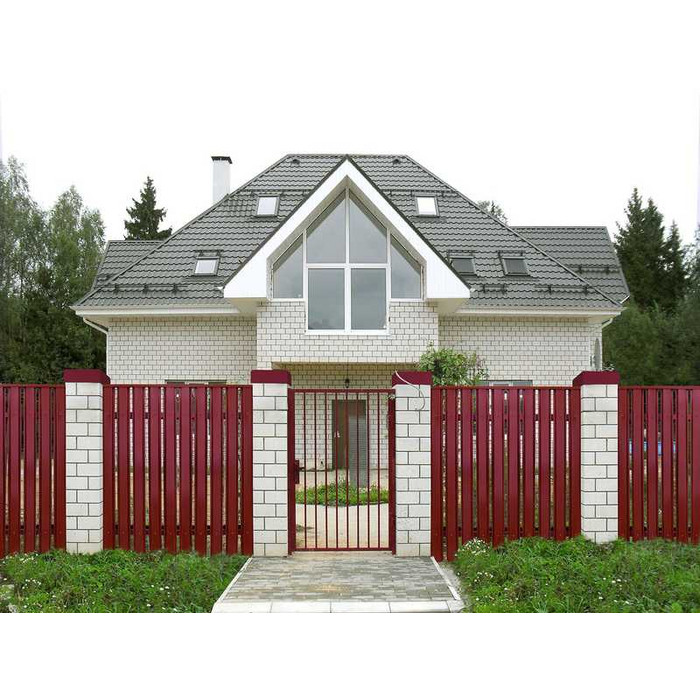 Штакетник Прямоугольный Grand Line 0,5 GreenCoat Pural BT RR 11 Темно-Зеленый, Хромовая Зелень - фото №2